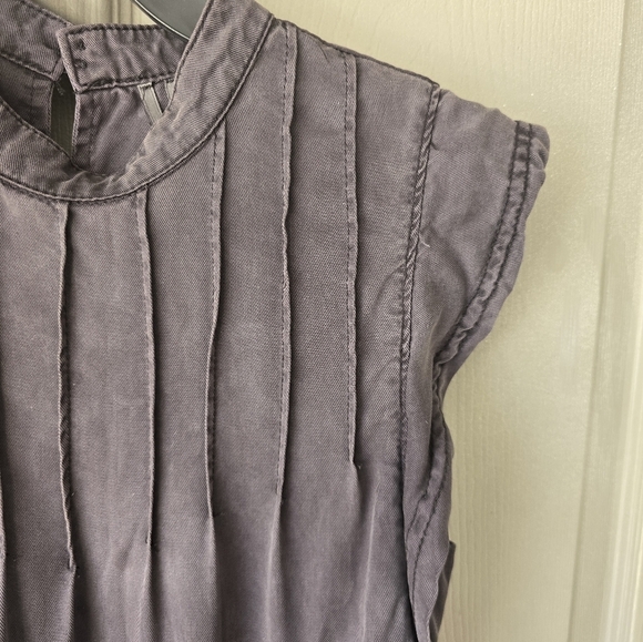 Anthropologie Jenee Tiered Tunic Dress Sz S Washed Black Short Casual - Picture 11 of 14